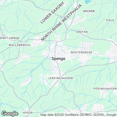 Karte von Spenge und Umgebung