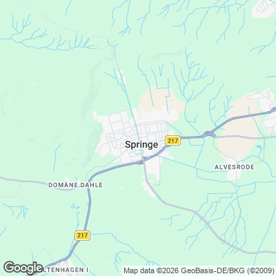 Karte von Springe und Umgebung