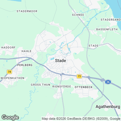 Karte von Stade und Umgebung