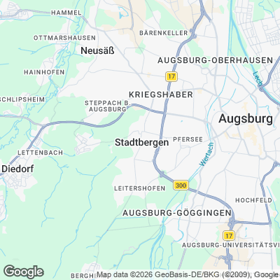 Karte von Stadtbergen und Umgebung
