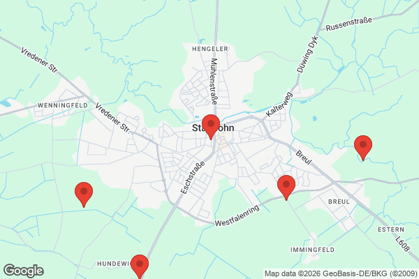 Karte mit Entrümpelungsaufträgen in Stadtlohn