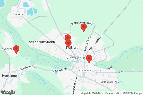 Karte mit Entrümpelungsaufträgen in Staßfurt
