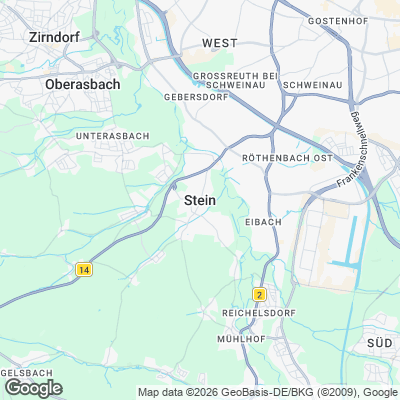 Karte von Stein und Umgebung