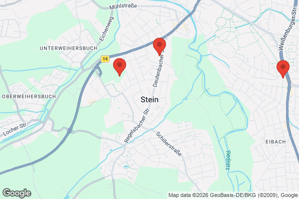 Karte mit Entrümpelungsaufträgen in Stein
