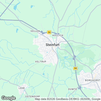 Karte von Steinfurt und Umgebung