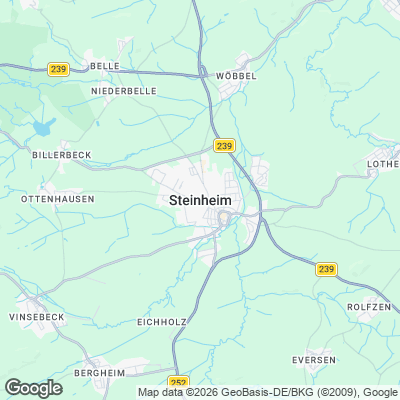 Karte von Steinheim und Umgebung