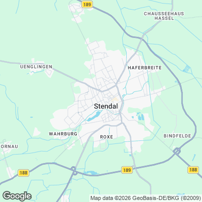 Karte von Stendal und Umgebung