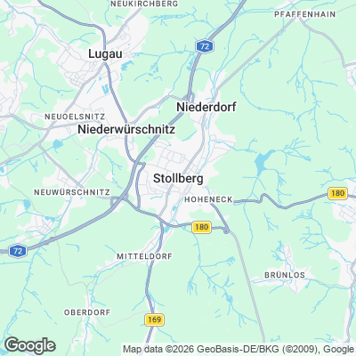 Karte von Stollberg und Umgebung