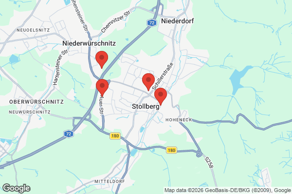 Karte mit Entrümpelungsaufträgen in Stollberg