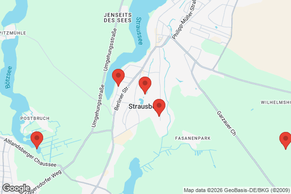 Karte mit Entrümpelungsaufträgen in Strausberg