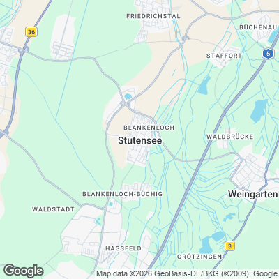 Karte von Stutensee und Umgebung