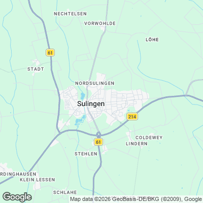Karte von Sulingen und Umgebung