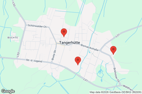 Karte mit Entrümpelungsaufträgen in Tangerhütte