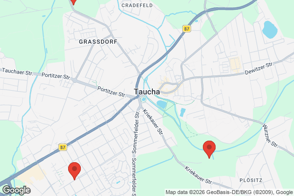 Karte mit Entrümpelungsaufträgen in Taucha