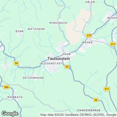 Karte von Taunusstein und Umgebung