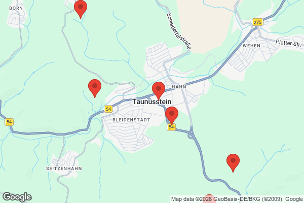 Karte mit Entrümpelungsaufträgen in Taunusstein