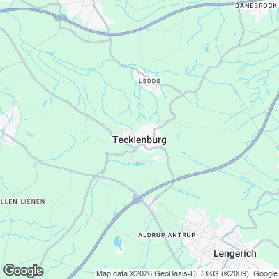 Karte von Tecklenburg und Umgebung