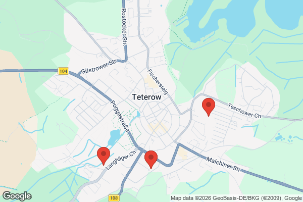 Karte mit Entrümpelungsaufträgen in Teterow