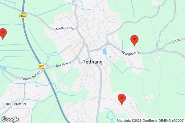 Karte mit Entrümpelungsaufträgen in Tettnang