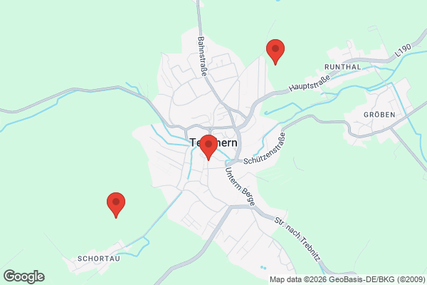 Karte mit Entrümpelungsaufträgen in Teuchern