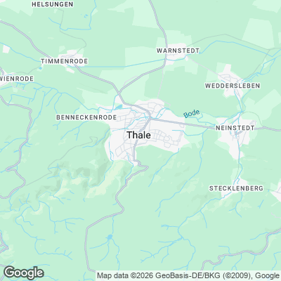 Karte von Thale und Umgebung