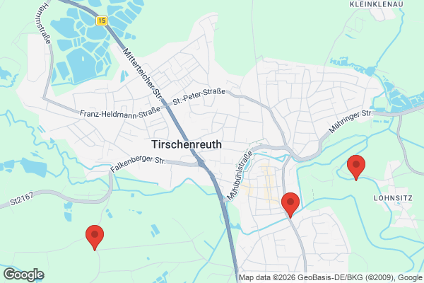 Karte mit Entrümpelungsaufträgen in Tirschenreuth