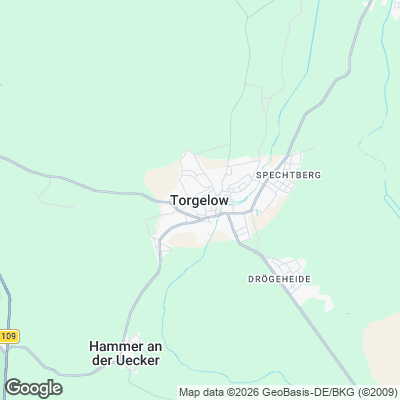 Karte von Torgelow und Umgebung