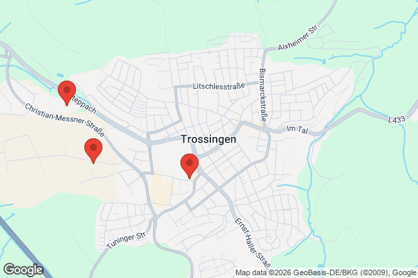 Karte mit Entrümpelungsaufträgen in Trossingen