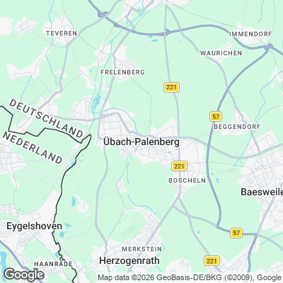 Karte von Übach-Palenberg und Umgebung