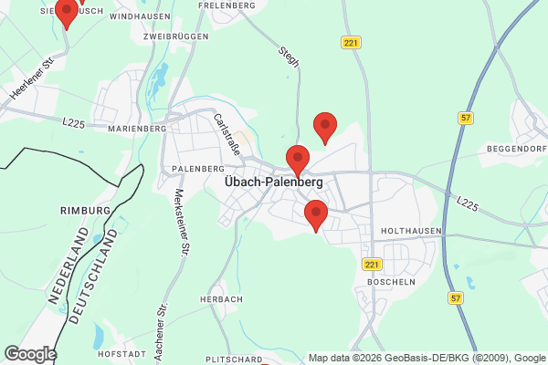 Karte mit Entrümpelungsaufträgen in Übach-Palenberg