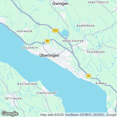 Karte von Überlingen und Umgebung