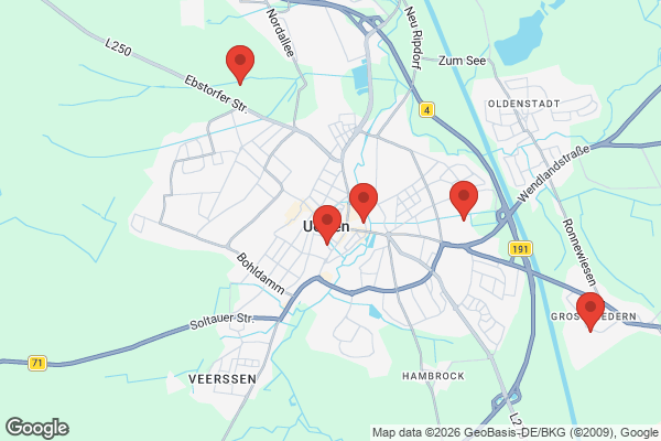 Karte mit Entrümpelungsaufträgen in Uelzen