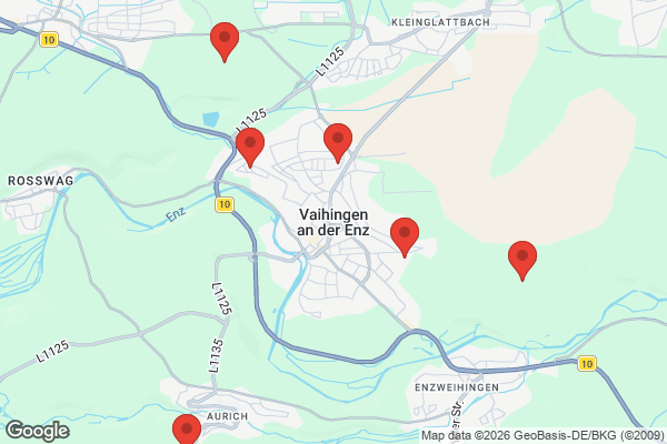 Karte mit Entrümpelungsaufträgen in Vaihingen an der Enz