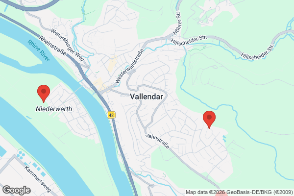 Karte mit Entrümpelungsaufträgen in Vallendar