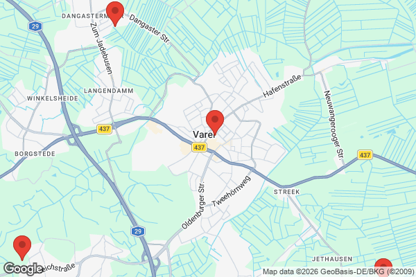 Karte mit Entrümpelungsaufträgen in Varel