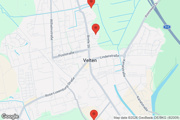 Karte mit Entrümpelungsaufträgen in Velten
