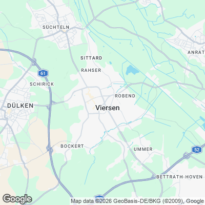 Karte von Viersen und Umgebung