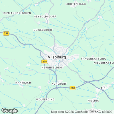 Karte von Vilsbiburg und Umgebung