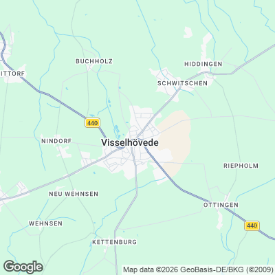 Karte von Visselhövede und Umgebung