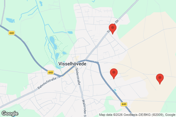Karte mit Entrümpelungsaufträgen in Visselhövede