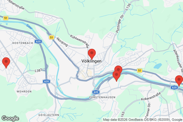 Karte mit Entrümpelungsaufträgen in Völklingen