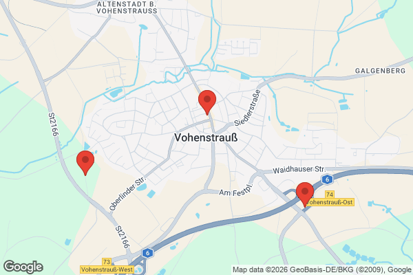 Karte mit Entrümpelungsaufträgen in Vohenstrauß