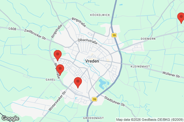Karte mit Entrümpelungsaufträgen in Vreden