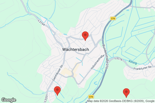 Karte mit Entrümpelungsaufträgen in Wächtersbach