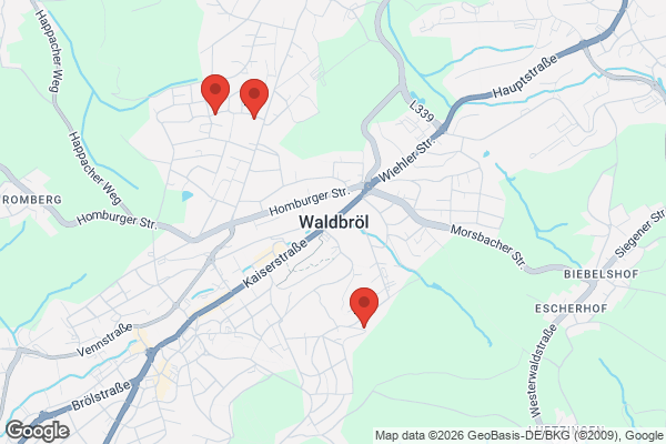 Karte mit Entrümpelungsaufträgen in Waldbröl