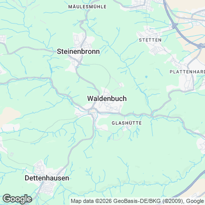 Karte von Waldenbuch und Umgebung