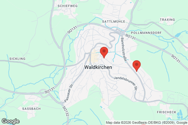 Karte mit Entrümpelungsaufträgen in Waldkirchen