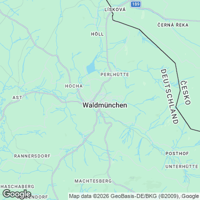 Karte von Waldmünchen und Umgebung