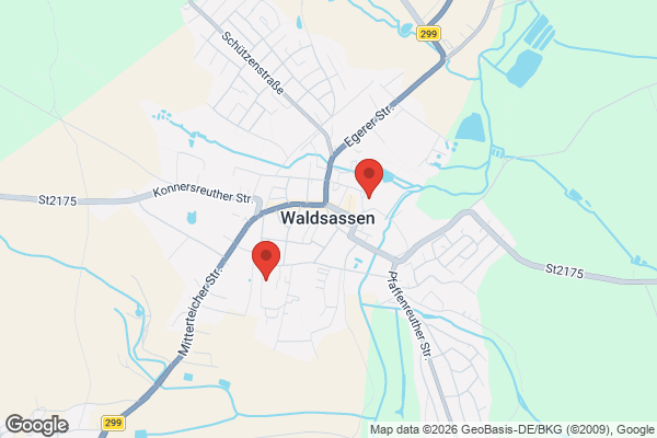 Karte mit Entrümpelungsaufträgen in Waldsassen
