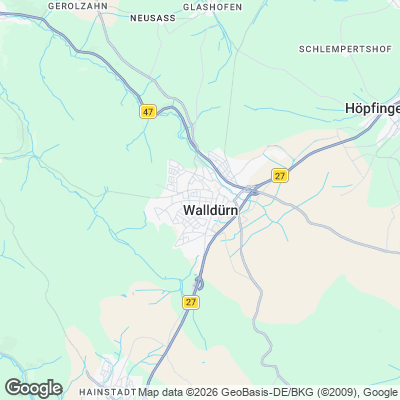 Karte von Walldürn und Umgebung
